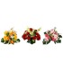 BOUQUET ROSE ORCHIDEE 21 fleurs H36CM les 6P