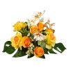 BOUQUET ROSE ORCHIDEE 21 fleurs H36CM les 6P