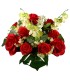 BOUQUET ROSE ORCHIDEE 21 fleurs H36CM les 6P