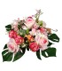 BOUQUET ROSE ORCHIDEE 21 fleurs H36CM les 6P