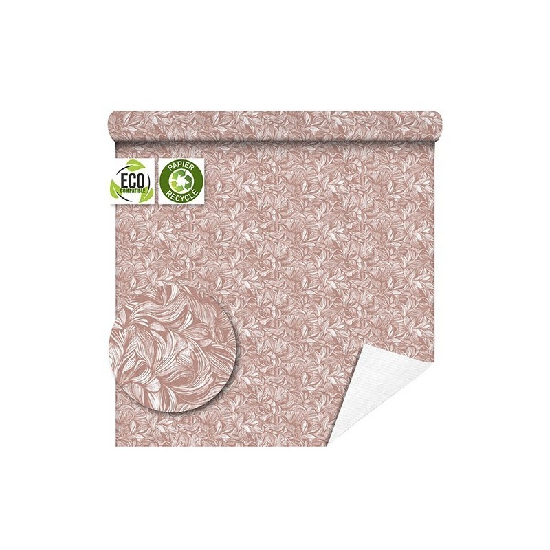 PAPIER KRAFT IMPRIME fond blanc 80cm x40M