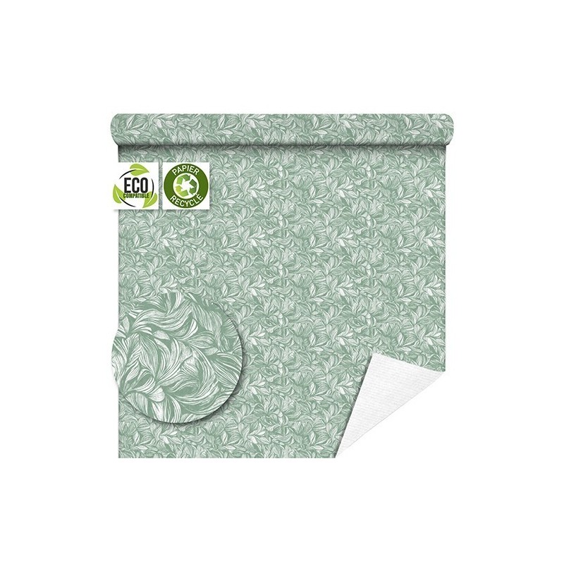 PAPIER KRAFT IMPRIME fond blanc 80cm x40M