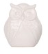 HIBOU VERNIS BLANC 11x7 H11.5CM les 4P