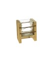 VERRE CUBE/1 SUPPORT BOIS à la pièce