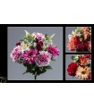 BOUQUET CHRYS.LYS 16 tiges H45CM les 12P