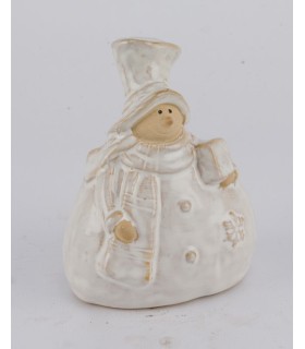 BONHOMME DE NEIGE CREME H12CM les 6P