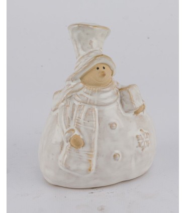 BONHOMME DE NEIGE CREME H12CM les 6P