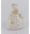 BONHOMME DE NEIGE CREME H12CM les 6P