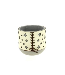 C.POT ETOILE AVEC LACAGE 013.5 H12CM les 4P