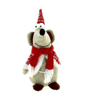 SOURIS NOEL DEBOUT H30CM à la pièce