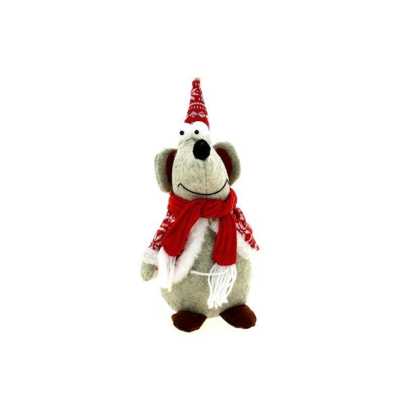 SOURIS NOEL DEBOUT H30CM à la pièce