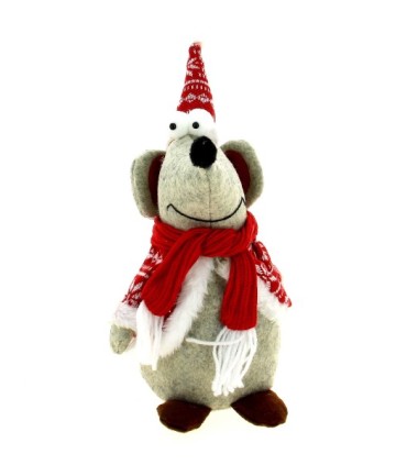 SOURIS NOEL DEBOUT H30CM à la pièce