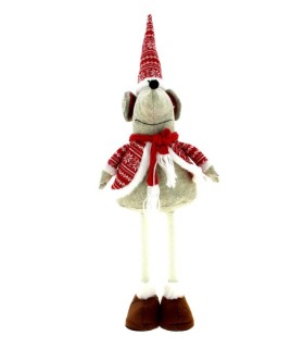 SOURIS NOEL EXTENSIBLE H75CM à la pièce
