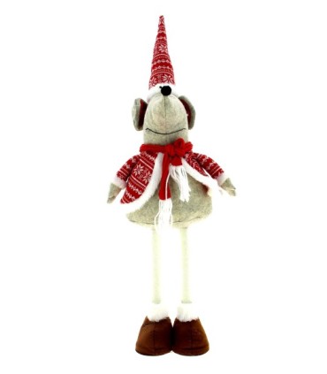 SOURIS NOEL EXTENSIBLE H75CM à la pièce