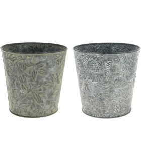 ZINC-POT NAT.DECO BLANCHI 015 H15CM les 6P