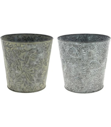 ZINC-POT NAT.DECO BLANCHI 015 H15CM les 6P