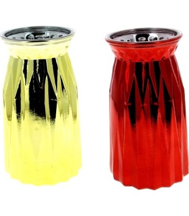 VERRE VASE METALIQUE 010 H20CM à la pièce