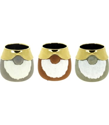 C.POT PERE NOEL OR BARBE  013.5 H12.5CM pièce