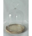 VERRE CLOCHE COEUR SUR BOIS 011 H16.5CM /6P