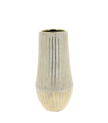 VASE BEIGE COTELE OR 013 H27.5CM à la pièce