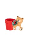 C.POT ROUGE OURS ASSIS 12.5CM H09CM les 8P