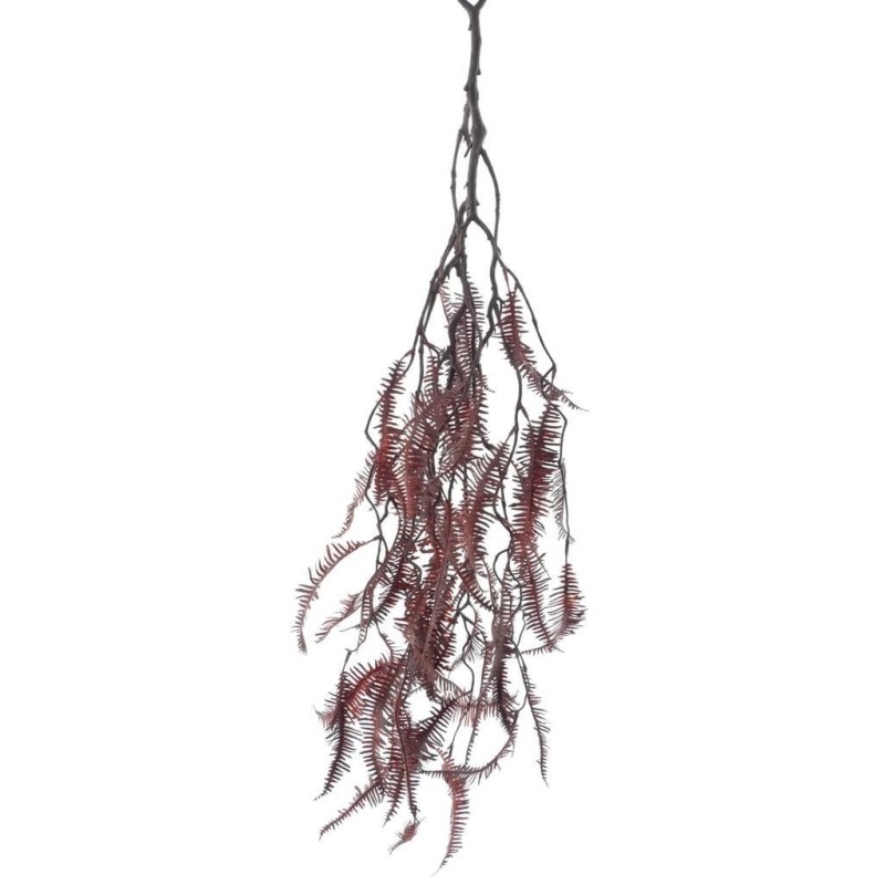 FEUILLE MINI FERN ROUGE 99CM A SUSP.à la pièce