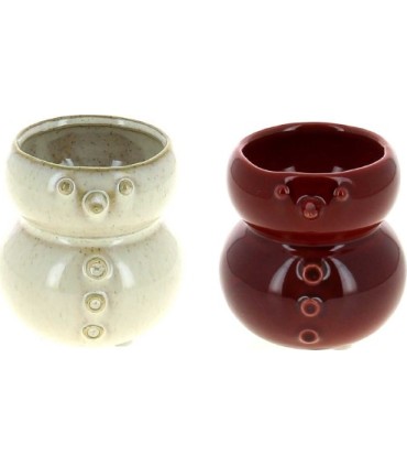 C.POT BONHOMME DE NEIGE 08.5 H8.5CM les 6P