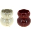 C.POT BONHOMME DE NEIGE 08.5 H8.5CM les 6P