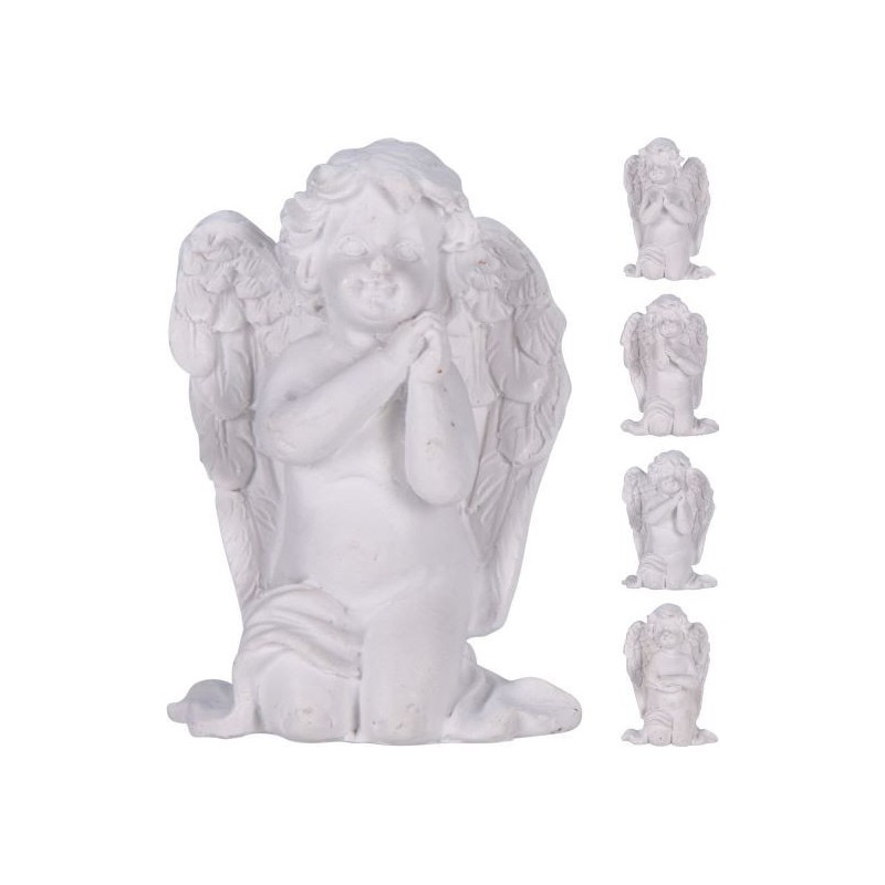 ANGE BLANC A GENOUX 7CM les 12P
