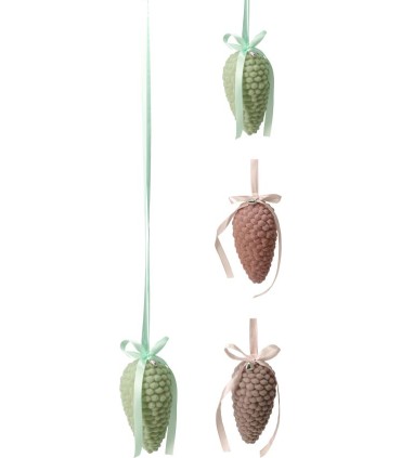 POMME DE PIN COULEUR A SUSPENDRE PM les 18P