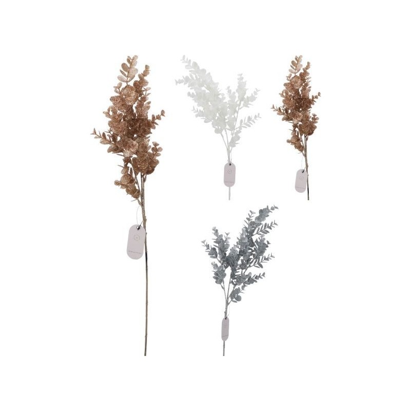 BRANCHE EUCALYPTUS PAILLETE 76cm les 6P