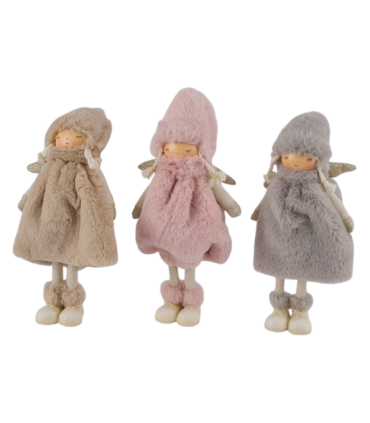 ANGE PELUCHE DEBOUT 28CM les 3P