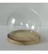 VERRE CLOCHE RONDE PLATEAU BOIS 010 H9CM /6P