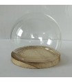 VERRE CLOCHE RONDE PLATEAU BOIS 010 H9CM /6P