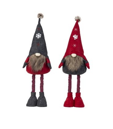 GNOME DE NOEL EXTENSIBLE H65CM Assorti.2P