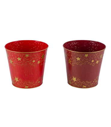 ZINC-POT ETOILE 021 H18CM les 8P