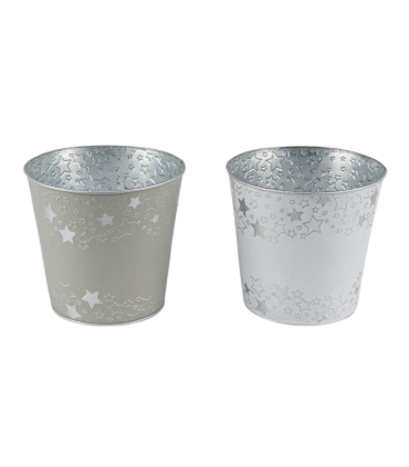 ZINC-POT ETOILE 021 H18CM les 8P