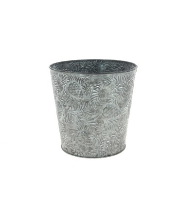 ZINC-POT NAT.DECO BLANCHI 013 H12.5CM les 6P