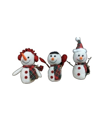 BONHOMME DE NEIGE TISSU  2 lots de 3P
