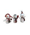 BONHOMME DE NEIGE TISSU  2 lots de 3P