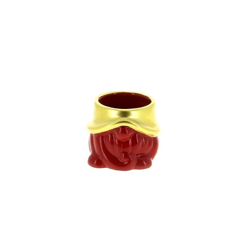 C.POT PERE NOEL BORD OR 07 H6.7CM les 8P