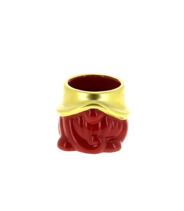 C.POT PERE NOEL BORD OR 07 H6.7CM les 8P