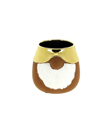 C.POT PERE NOEL OR BARBE  013.5 H12.5CM pièce