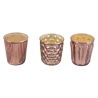 VERRE BOUGEOIR 3ASSORT 7x7 H8CM les 12P