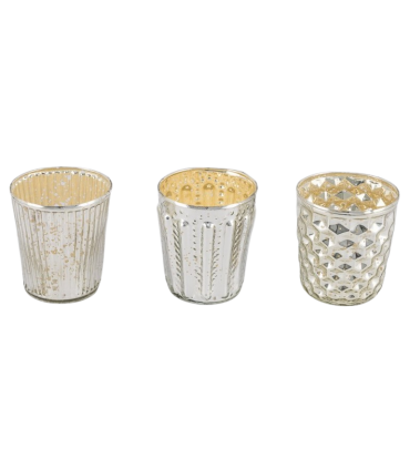 VERRE BOUGEOIR 3ASSORT 7x7 H8CM les 12P