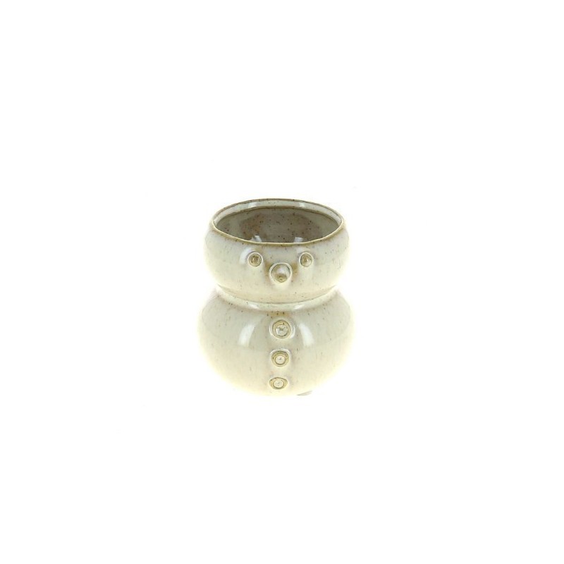 C.POT BONHOMME DE NEIGE 08.5 H8.5CM les 6P