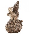 ECUREUIL SUR POMME DE PIN H18.5CM les 4P