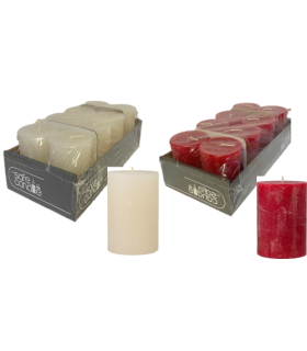 BOUGIE COULEUR RUSTIQUE 60x80  /8P