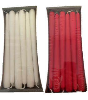 BOUGIE 25CM COULEUR /12P