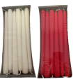 BOUGIE 25CM COULEUR /12P